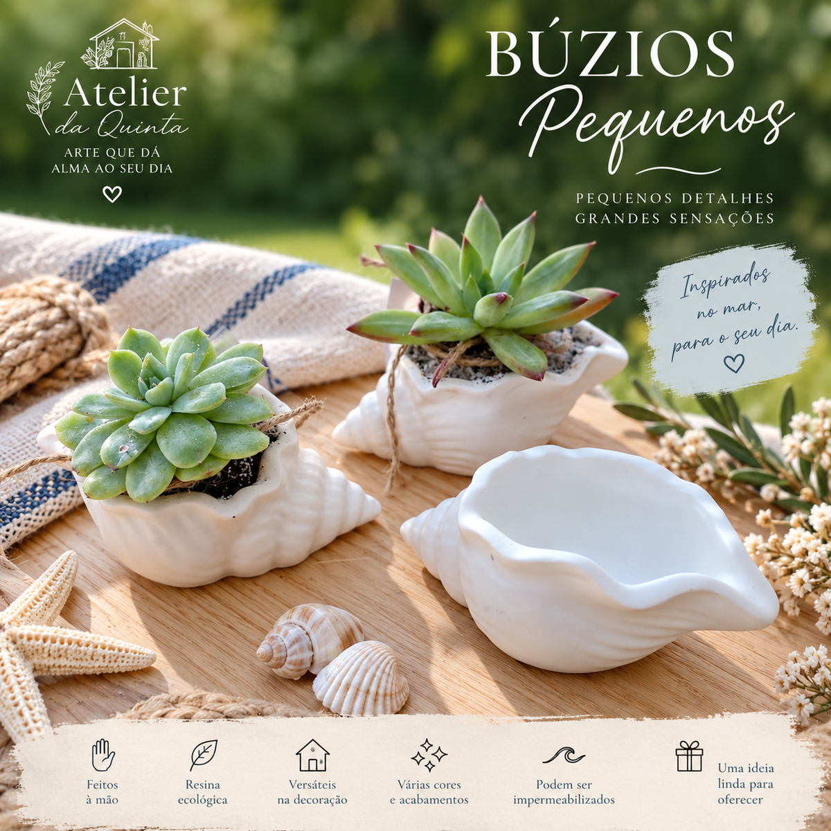 Búzios Pequenos — Coleção Mar 🐚