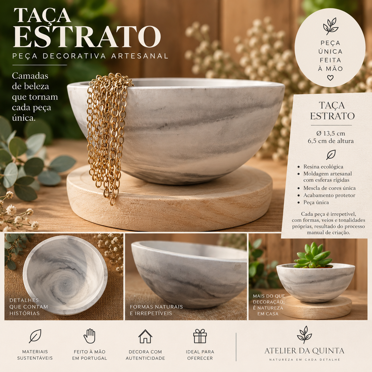 TAÇA ESTRATO — Peça Única