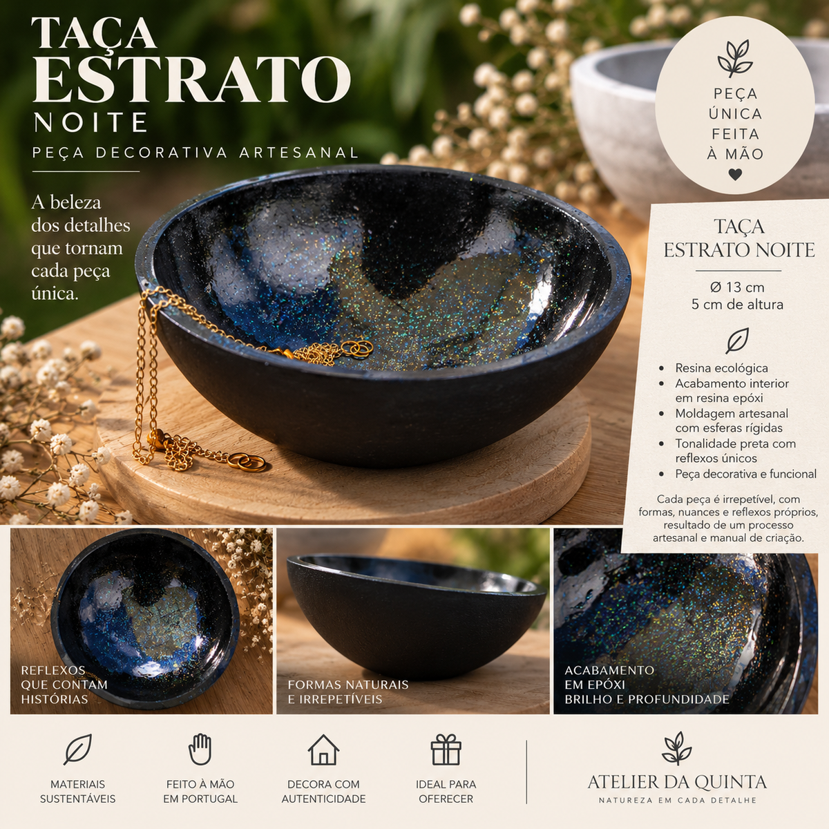 Taça Estrato Noite - Peça única