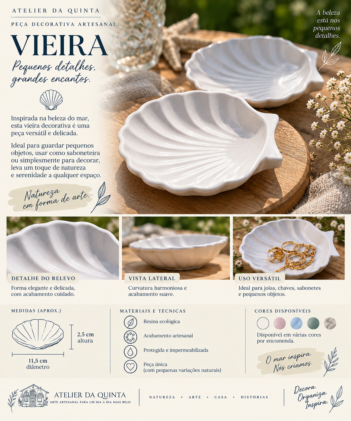 VIEIRA — Peça Decorativa Artesanal
